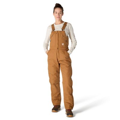 Carhartt Women's Loose Fit Washed Duck Insulated Biberalls