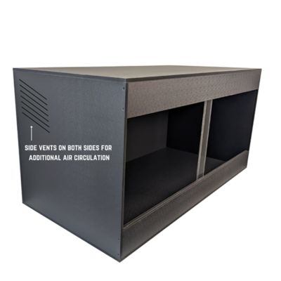 Image showing  4 x 2 x 2ft. Premium PVC Reptile Enclosure Black with 9 in. Square Top Screen and Side Vents