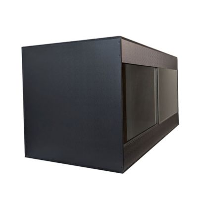 Image showing 6 th Reptile Kages 4 x 2 x 2ft. Premium PVC Reptile Enclosure Black with 9 in. Square Top Screen and Side Vents