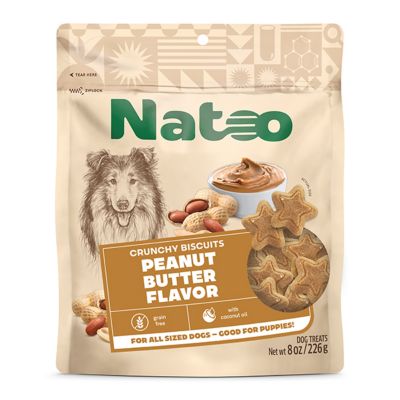 Natoo Peanut Butter Crunchy Biscuit Dog Treats
