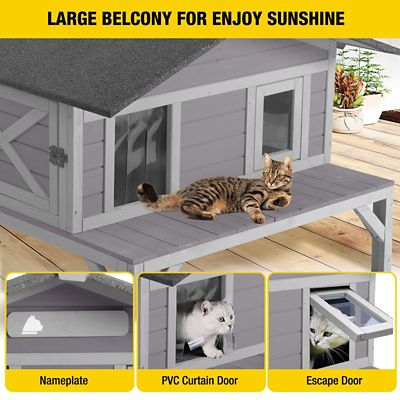 Image showing  Wooden Cat House for Feral Cats