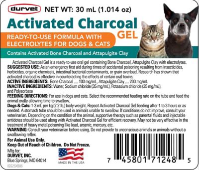 Image showing  Activated Charcoal Gel Pet 30mL