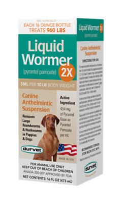 Durvet Liquid Dog Wormer 2X 16 oz.