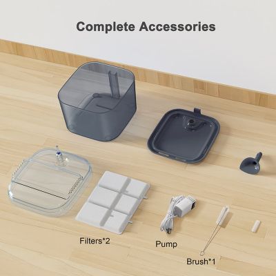 Image showing  Triple Filter Ultra Quiet Pump Cat & Dog Water Fountain Dispenser, 75 oz.