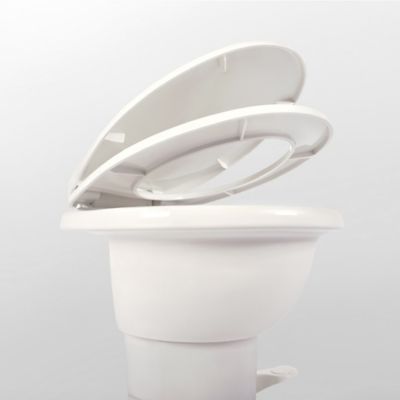 Image showing 5 th Dometic 410 Series Standard Profile Toilet with 18 in. Seat Height, Slow Close Round Seat, White, 9610008259