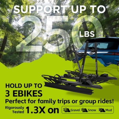 Image showing  3-Bike Hitch E-bike Rack with Ramp