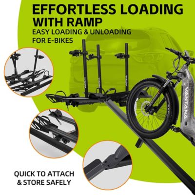 Image showing  3-Bike Hitch E-bike Rack with Ramp