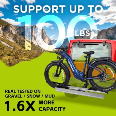 Image showing  100 lb. Hitch Mount Single Bike Rack with Ramp