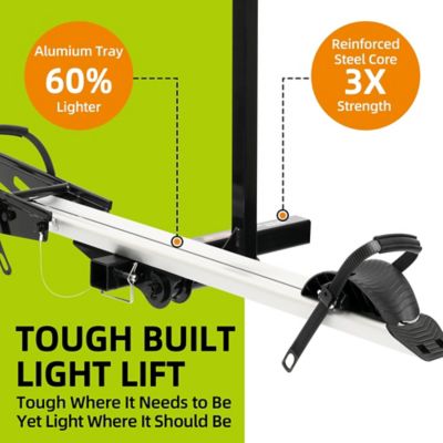 Image showing  100 lb. Hitch Mount Single Bike Rack with Ramp