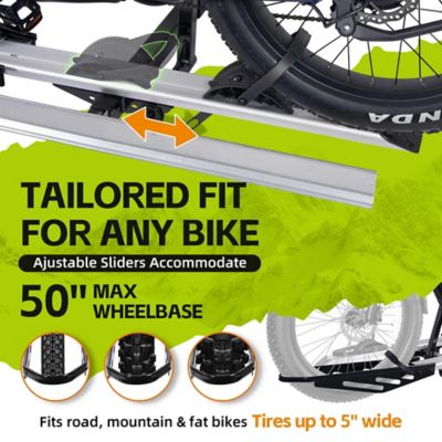 Image showing  100 lb. Hitch Mount Single Bike Rack with Ramp