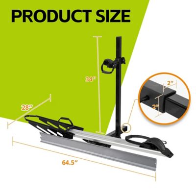 Image showing 8 th Vantana 100 lb. Hitch Mount Single Bike Rack with Ramp