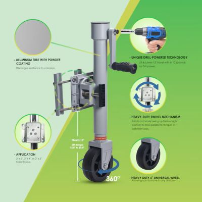 Image showing  1500 lb. Capacity Side wind Marine Jack
