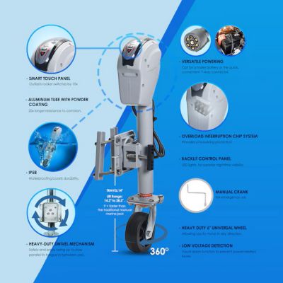 Image showing  1500 lb. Capacity Electric Marine Jack