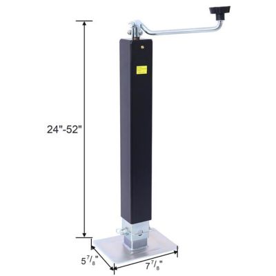 Image showing  8,000 lb. Trailer Jack Top Wind Square Tube
