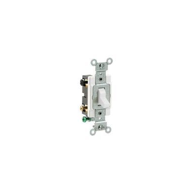 Leviton 15Amp 120 277 Volt Toggle 4-Way AC Quiet Switch, White