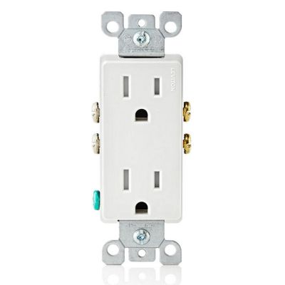 Leviton Tamper Resistant Decora Grounding Outlet, 10 pk., White