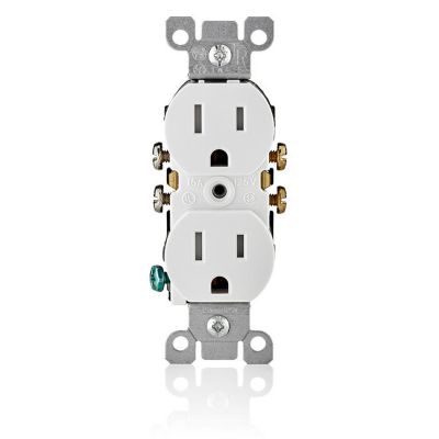 Leviton 15A-125V Tamper Resistant Grounding Outlet, 10 pk., White