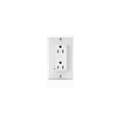 Leviton Decora Tamper Resistant Surge Outlet, White