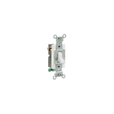Leviton 20Amp 120-Volt 277-Volt 3-Way Commercial Grade AC Quiet Toggle Switch, White