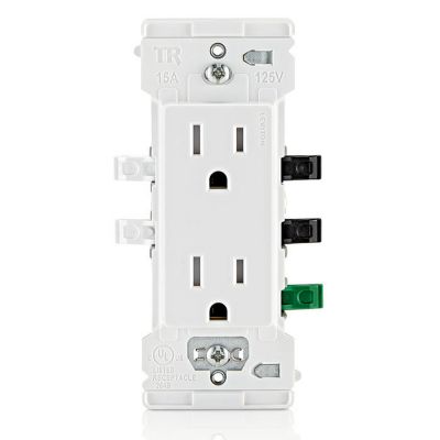 Leviton Decora Edge Tamper Grounding Outlet, 10 pk., White