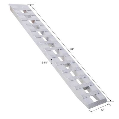 Image showing  84 in. x 14 in. 6600 lb. Heavy-Duty Loading Ramps 2 pk., Silver