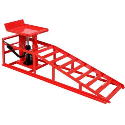 Image showing  5 Ton Hydraulic Ramps with Pedal, 2 pk., Red