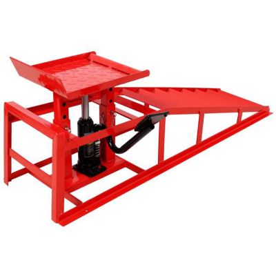 Image showing 5 th TMB 5 Ton Hydraulic Ramps with Pedal, 2 pk., Red