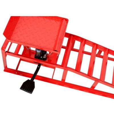 Image showing 7 th TMB 5 Ton Hydraulic Ramps with Pedal, 2 pk., Red