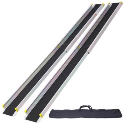 TMB 7 ft. Adjustable Wheelchair Telescoping Track Ramps, with Bag