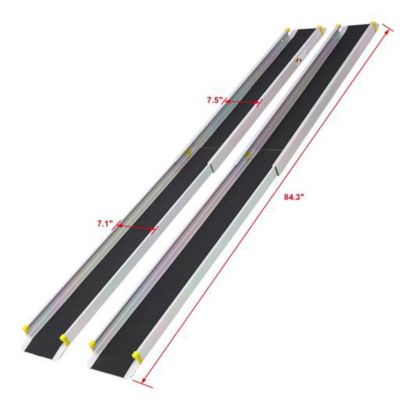 Image showing 6 th TMB 7 ft. Adjustable Wheelchair Telescoping Track Ramps, with Bag