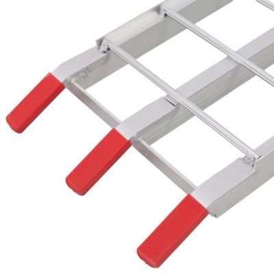 Image showing 7 th TMB 7.5 ft. Aluminum Loading Ramps, 1500 lb. Capacity Per Pair, Silver