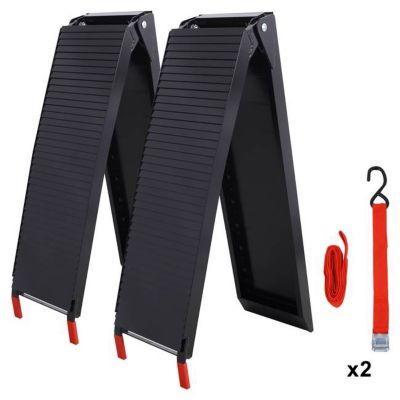 TMB 80 x 12 in. Aluminum Portable Loading Ramps 1500 lb. Capacity 2 pc., Black