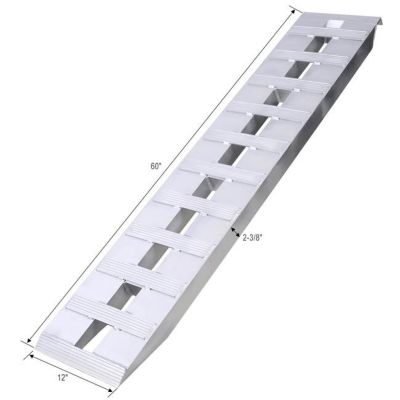Image showing 9 th TMB 60 in. x 12 in. 6600 lb. Heavy-Duty Loading Ramps 2 pk., Silver