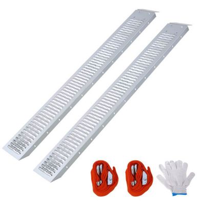 TMB 66 in. Loading Ramps 960 lb. Capacity, 2 pk. with 2 pc. Tie Straps & 1 Pair Gloves