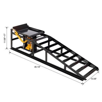 Image showing 9 th TMB 5 Ton Hydraulic Ramps with Pedal, 2 pk., Black