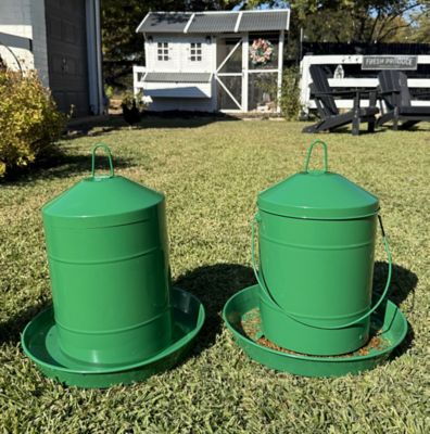 Image showing  Powder Coated Metal Feeder 26 lb., Green