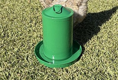 Image showing 8 th Zylina Powder Coated Metal Waterer 1 gal., Green