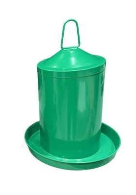 Image showing 9 th Zylina Powder Coated Metal Waterer 1 gal., Green