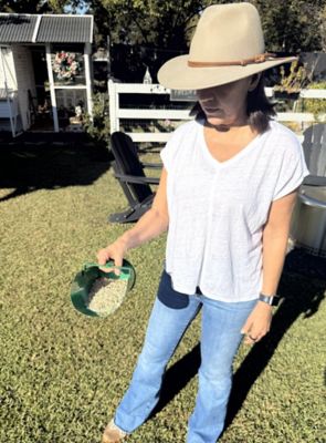 Image showing  Powder Coated Metal Scoop 3 lb., Green