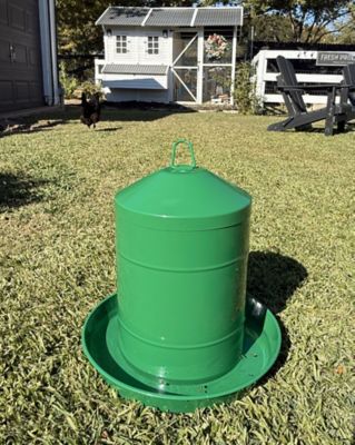 Zylina Powder Coated Metal Waterer 3.2 gal., Green