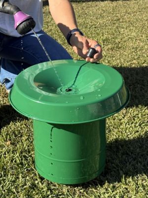 Image showing  Powder Coated Metal Waterer 3.2 gal., Green