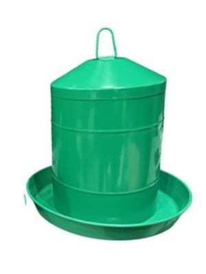 Image showing 9 th Zylina Powder Coated Metal Waterer 3.2 gal., Green