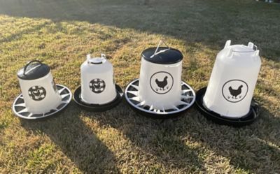 Image showing 6 th Zylina Chicken Waterer 1.5 gal. and Feeder 13 lb. Combo, Black