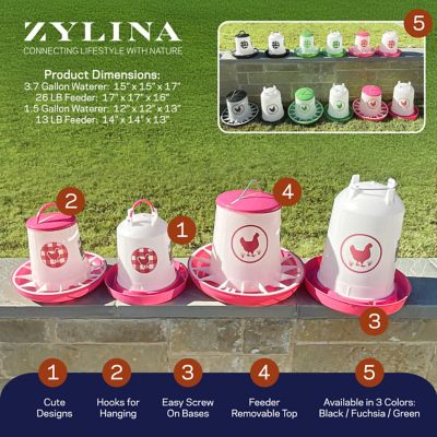 Image showing  Chicken Feeder 25 lb., Fuchsia