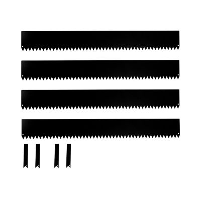 Tie Down 48 in. x 6 in. Black Metal Landscape Edging Kit Garden Edging Steel Edging Border (4 pc. Kit)