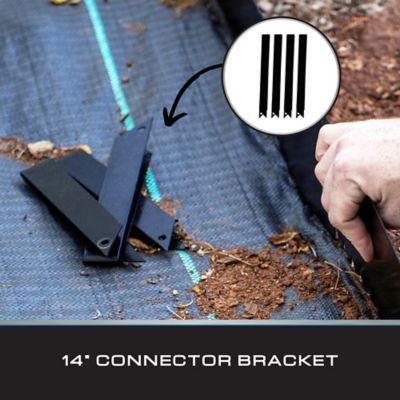 Image showing  15 x 2 in. Black Landscape Edging Connector for 14 in. Edging, 4 pc.