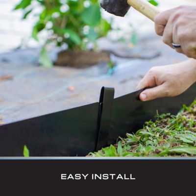 Image showing  15 x 2 in. Black Landscape Edging Connector for 14 in. Edging, 4 pc.