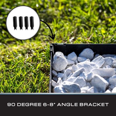 Image showing  9 x 3 in. Black 90 deg. Landscape Edging Angle Bracket 6-8 in. Landscape Edging, 4 pc.