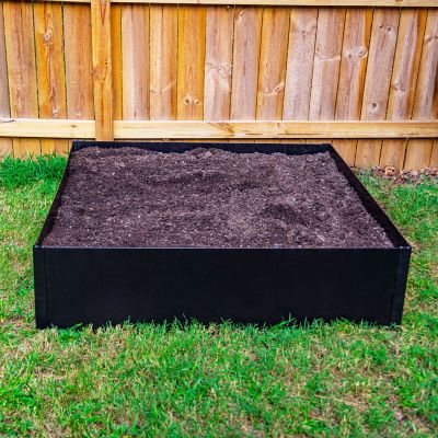 Image showing  14 in. Tall x 4 ft. x 4 ft. Metal Raised Garden Bed Kit