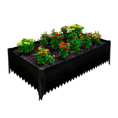 Image showing 0 th Tie Down 14 in. Tall x 4 ft. x 4 ft. Metal Raised Garden Bed Kit